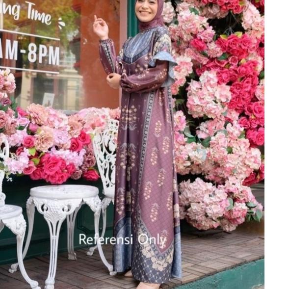 [KODE 8IHBG] Kain Diyor Silk Motif Raflesia Looklike WK Wearing Klamby Lily Dress