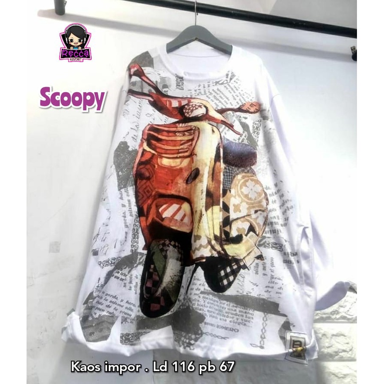 ATASAN BLOUSE WANITA JUMBO SCOOPY LD 116 PB 67 KAOS IMPORT PREMIUM HARIAN REMAJA IBU IBU CEWE TERBAR