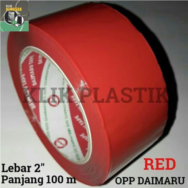 

ISOLASI MERAH 100M/SELOTIP/LAKBAN DAIMARU/OPP/TAPE /LAKBAN POLOS