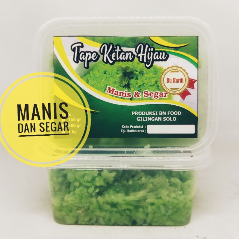 Jual Tape Ketan Hijau 1 kg Manis Segar Jajanan Lokal Shopee Indonesia