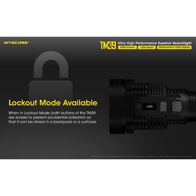 NITECORE TM39 Senter LED Luminus SBT-90 Gen2 5200 Lumens - Black