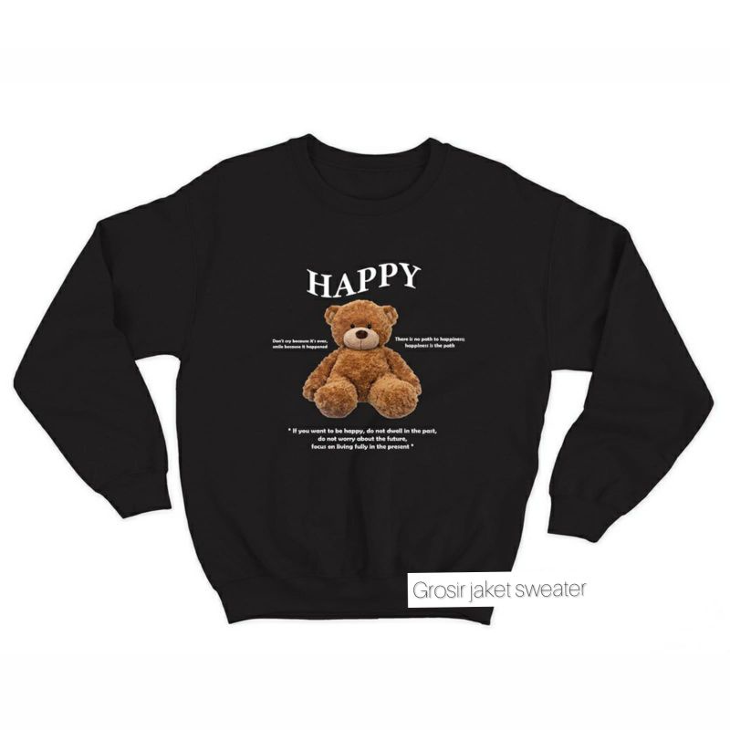 Sweater crewneck teddy bear (Happy)