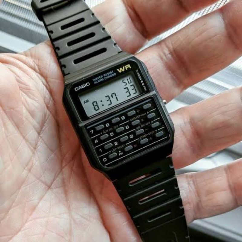 Jam Tangan_CASIO_CA-53WF_ORIGINAL / JAM TANGAN KALKULATOR_CA_53_53W HITAM ORI DIGITAL CALCULATOR CA53 RUBBER KARET PRIA WANITA