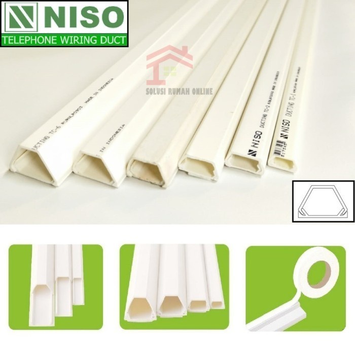 NISO TC-5 TC5 DUCTING PENUTUP PELINDUNG KABEL TELEPON JARINGAN LISTRIK