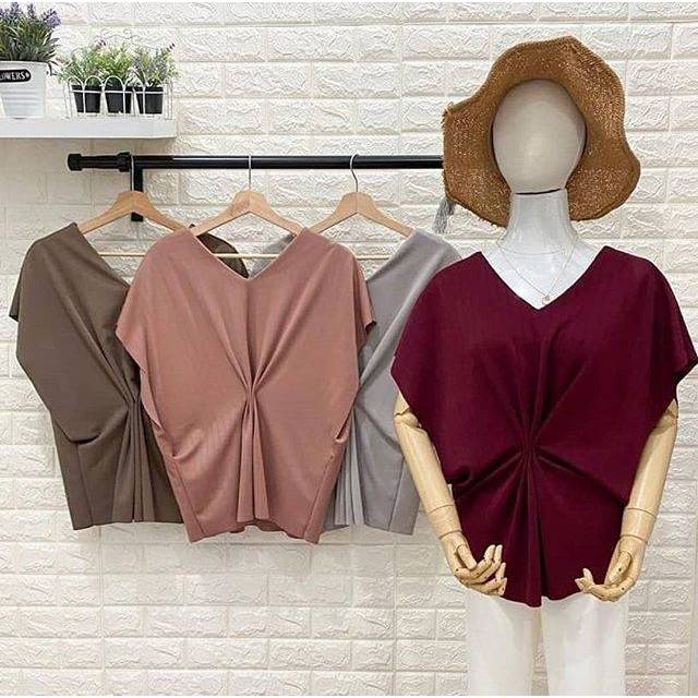 Knot Batwing Blouse / Blouse batwing / Blouse kelelawar