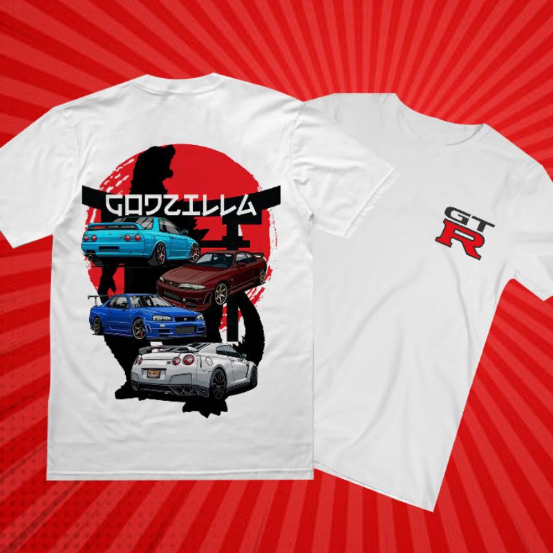 Kaos otomotif /kaos mobil Nissan GTR R32, R33, R34, R35 Godzilla