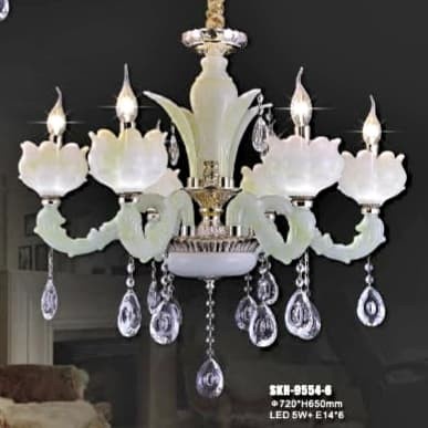 LAMPU GANTUNG/HIAS/ONYX/CLASIC/MURAH/DEKOR 6 LAMPU