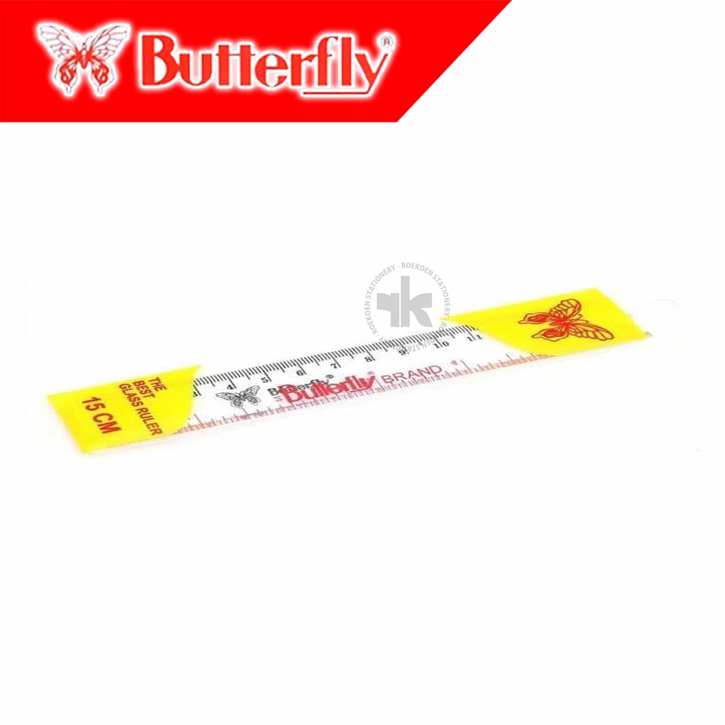

Butterfly Ruler Penggaris Mika 15cm Polos BT-15