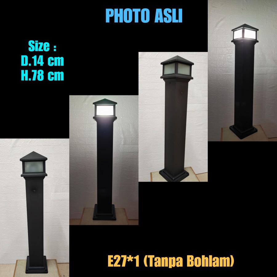 Lampu Taman Tabung model Atap Rumah