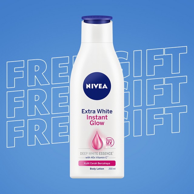 [GIFT]Nivea Extra White Instant Glow SPF15 Lotion 200 ml