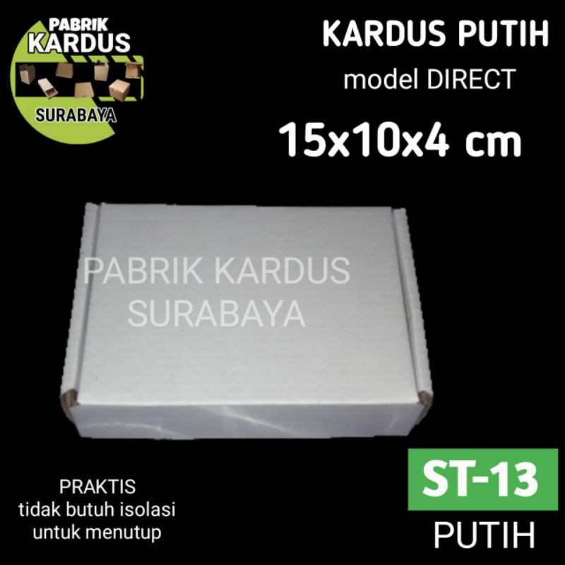 

KOTAK KARDUS ST-13 PUTIH KARTON BOX AKSESORIS HP SOUVENIR CORRUGATED