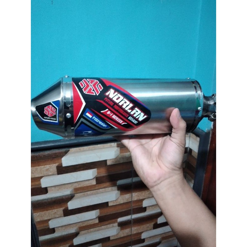 Knalpot Racing Silincer Selencer Tabung Original Norlan Klx, Crf, Dtracker, Wr155