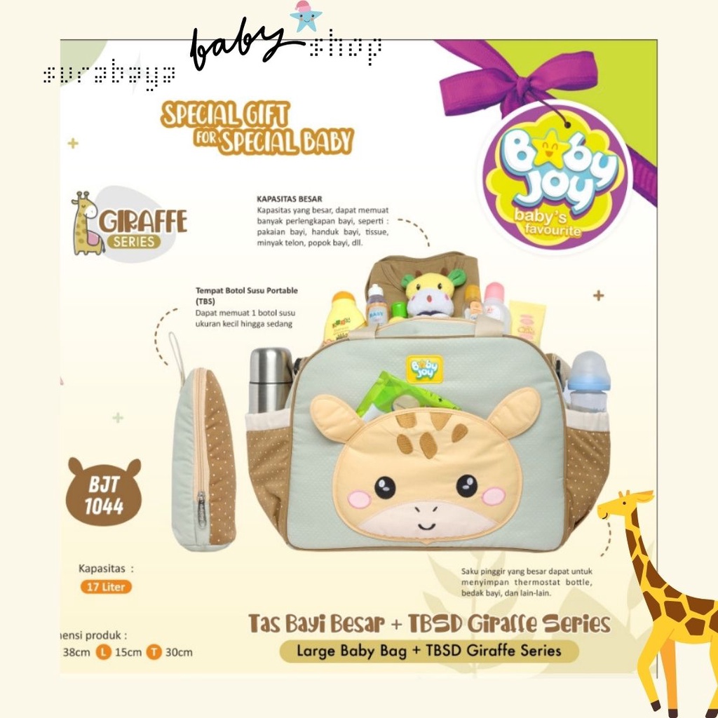 BABY JOY TAS BAYI BESAR + TBS GIRAFFE SERIES - BJT1044