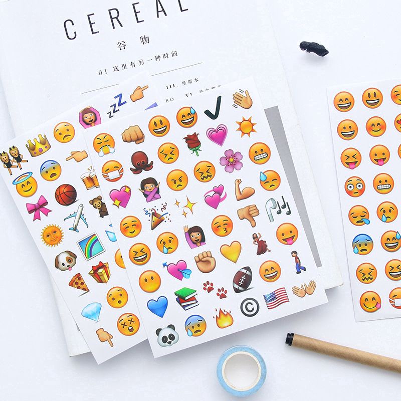 

1Pcs Emoji sticker/sticker gambar emoticon lucu untuk journaling/sticker Emoji