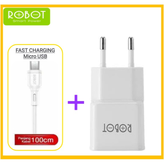 CHARGER FAST CHARGING ROBOT MICRO USB FOR ANDORID  ORIGINAL