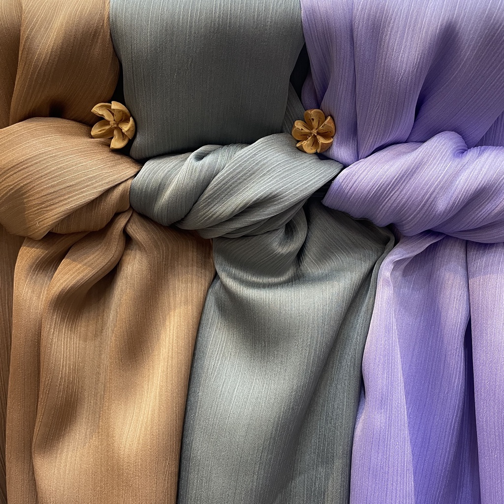 Kain Cradenza Silk / Crinkle Cradenza / Chiffon Silky Cradenza / Silk Cradenza Premium / Sifon Cradenza / Satin Crush Premium (Harga Per 0,5 meter/Bukan Pashmina)