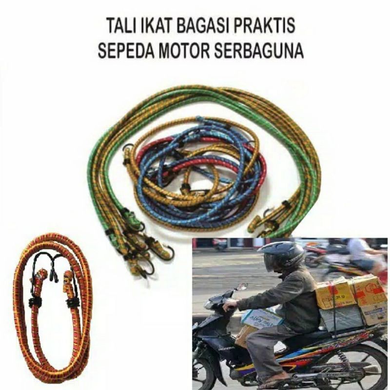 Tali Bagasi Karet Pengikat Barang Sepeda Motor Tali Barang  Panjang 100cm Tali Barang Motor