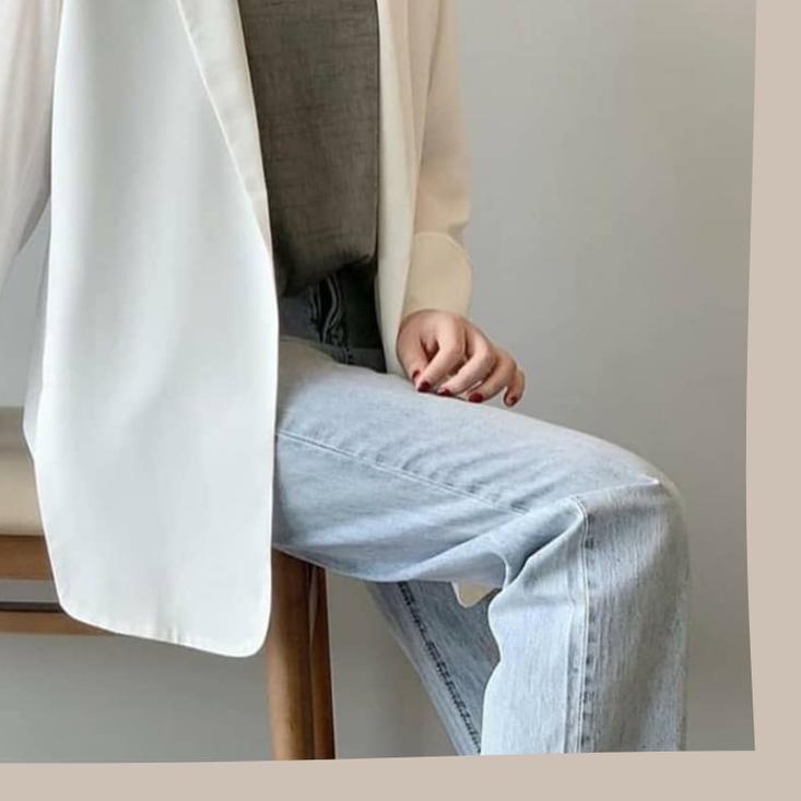 ♗ Oversize blazer wanita casual kekinian / jas wanita oversize blazer / blazer wanita oversized prem
