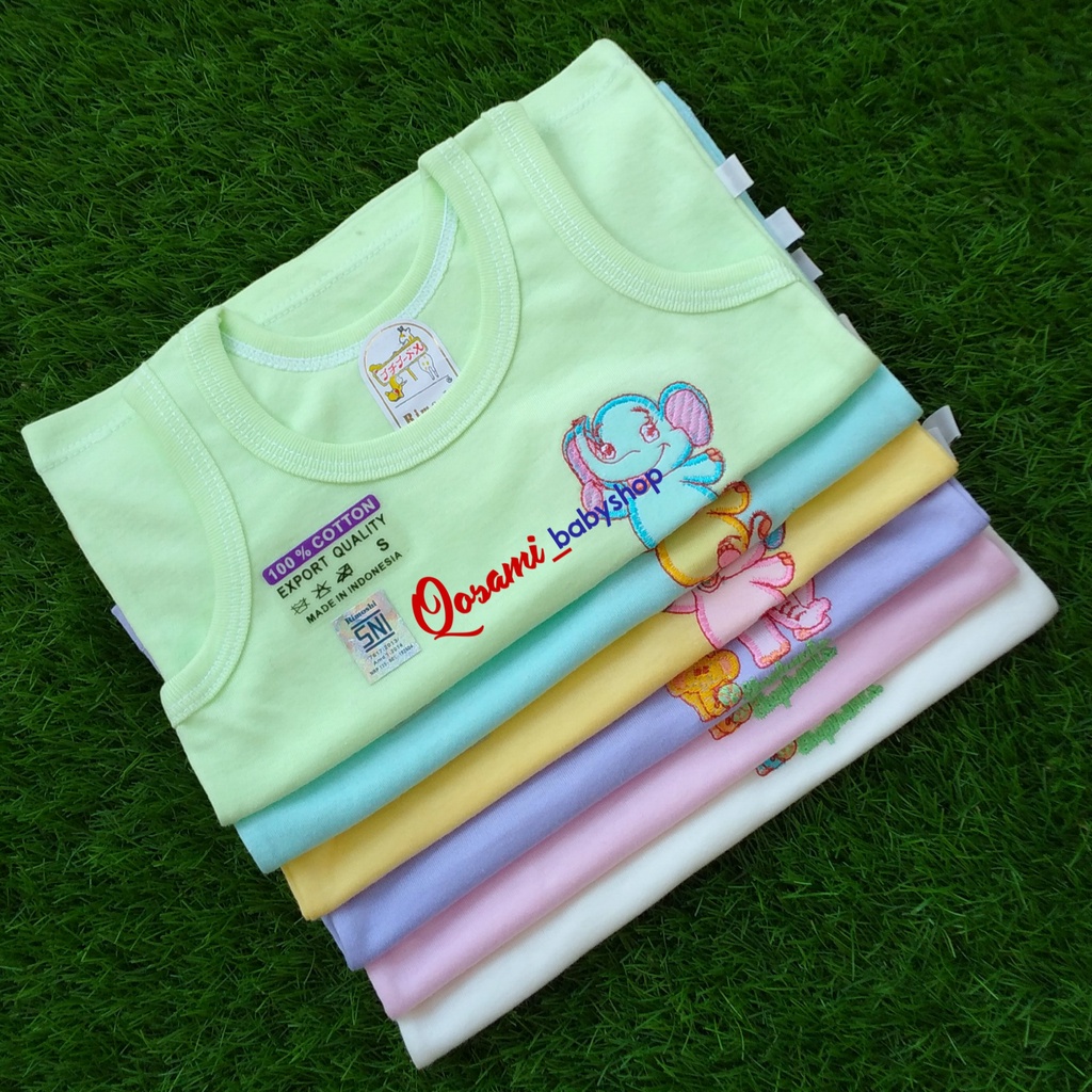 3 pcs RIMOSHI Kaos Buntung Bayi Polos Uk S, M, L, XL SNI