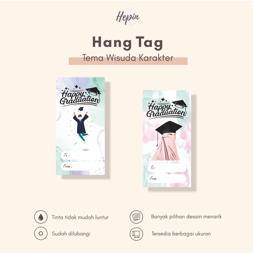 

hang tag murah/edisi WISUDA KARAKTER