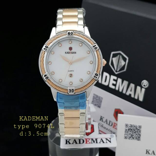 Jam wanita Kademan 9074 original tahan air