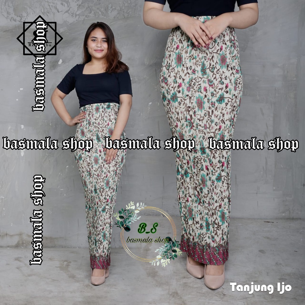 Rok Plisket Bawahan Kebaya Tanjung Hijau/ROK PLISKET BATIK ROK PLISKET BAWAHAN KEBAYA ROK WISUDA ROK