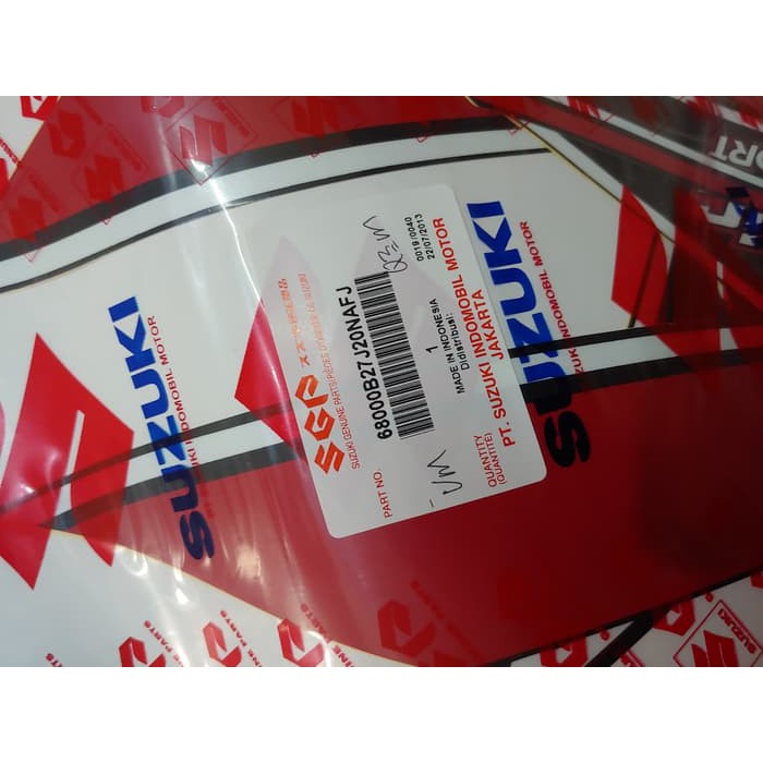 Striping Suzuki Lets 2013 Classic Hitam Merah Original SGP