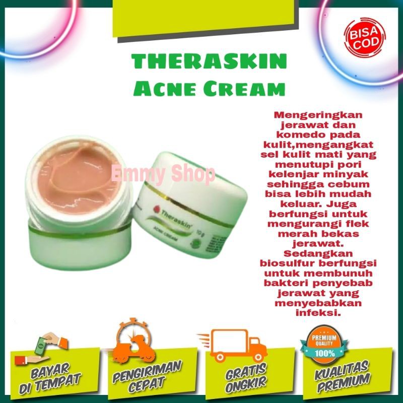 Acne Cream Theraskin Krim Jerawat ampuh BPOM cream jerawat meradang cream jerawat dan flek hitam