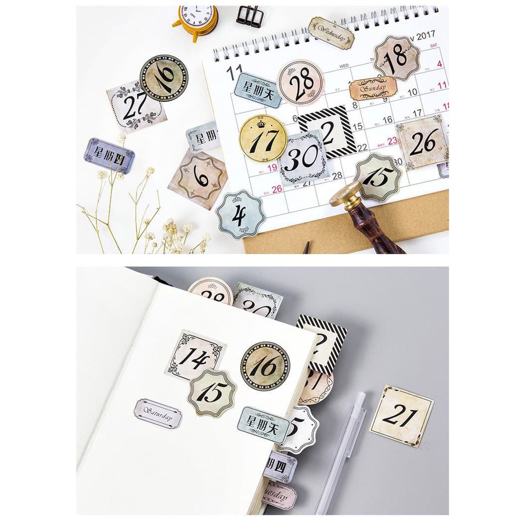 Label Sticker - Planner Date (45pcs)