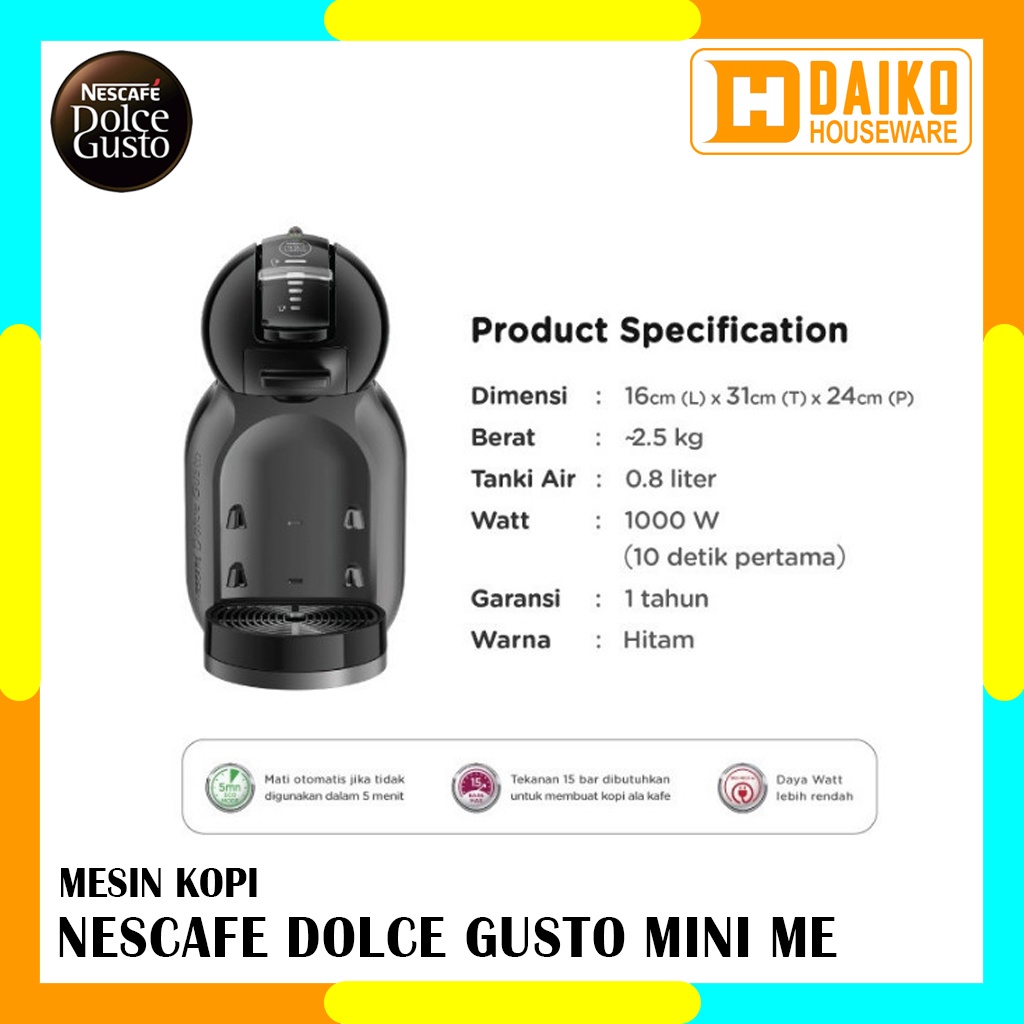 Mesin Kopi NDG Nescafe Dolce Gusto Mini Me Garansi Resmi 1 Tahun Original