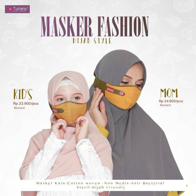 MASKER KAIN  FASHIONABLE  || AURANY