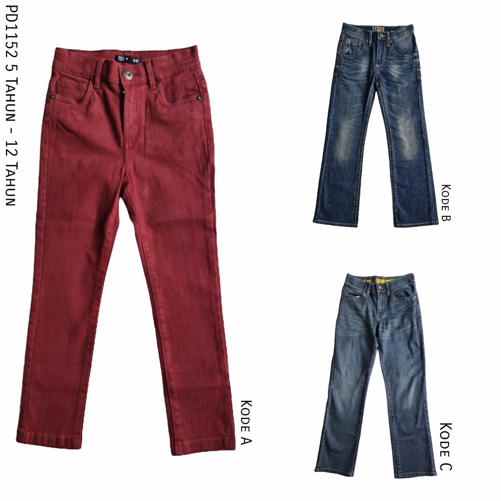 PD1152 Tex / Wrangler / Treame Celana Jeans Unisex Anak Remaja