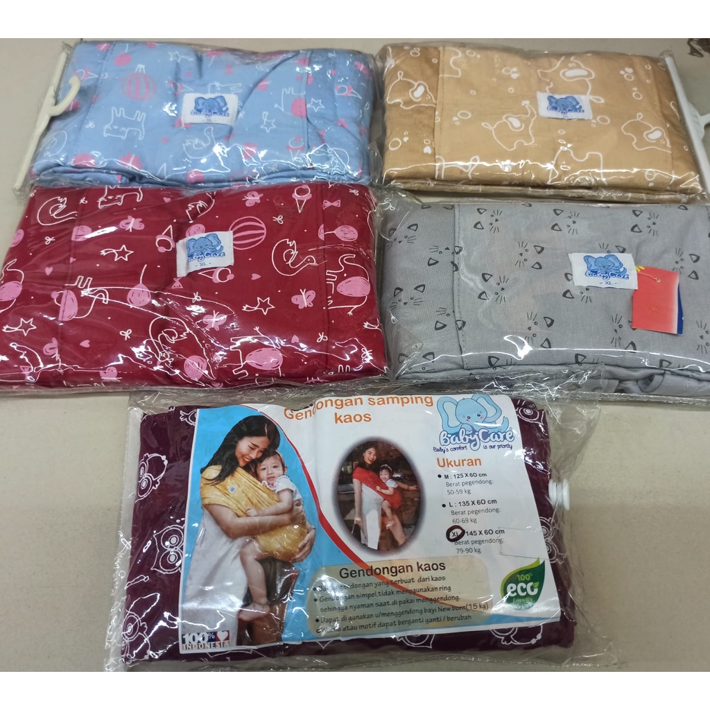 Geos Babycare motif gendongan kaos samping gendongan bayi