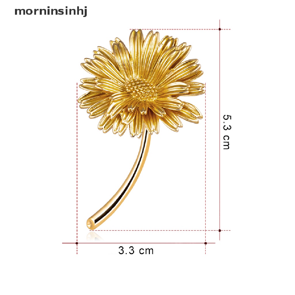 Mornin Bros Pin Enamel Desain Bunga Aster Untuk Wanita