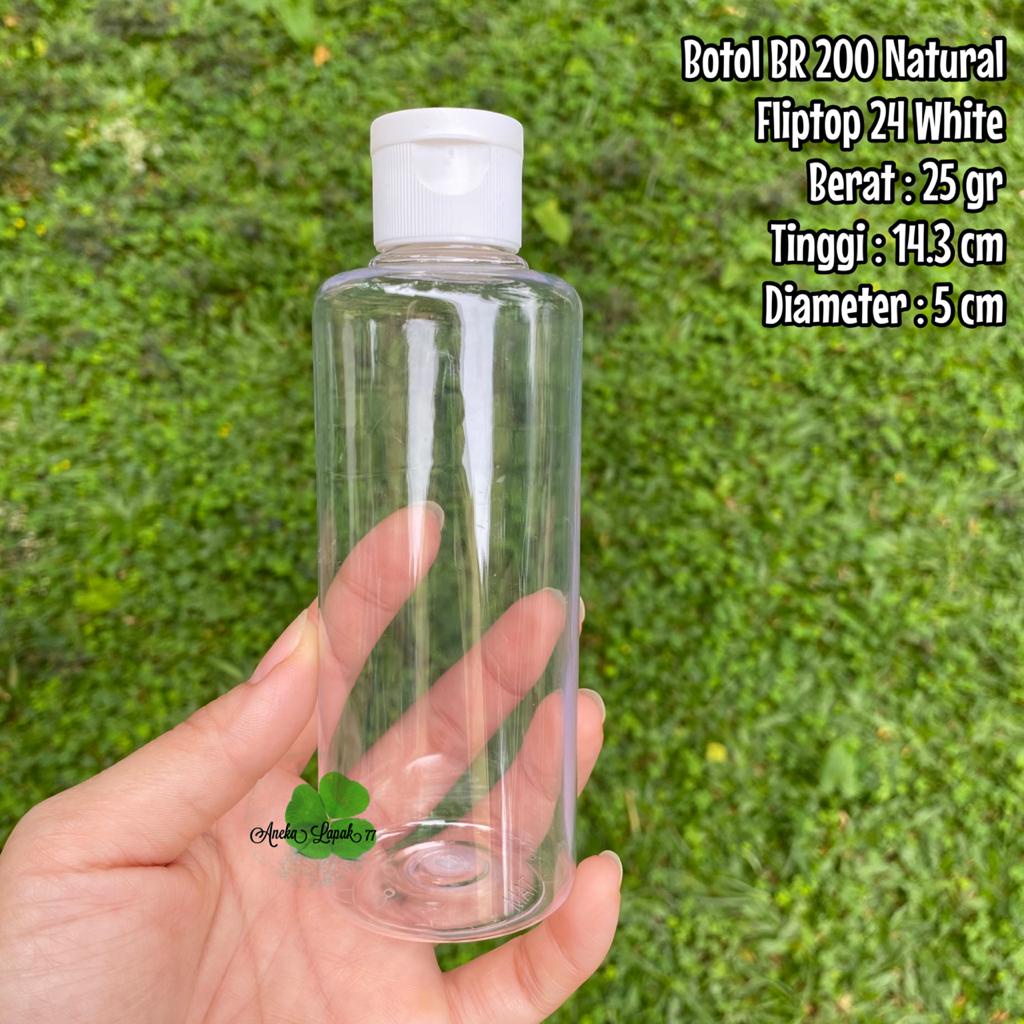 Botol FLIPTOP 200 ml Transparan Bening flip botol plastik 200 ml