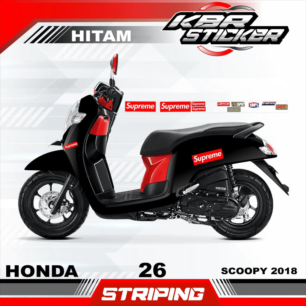 SCOOPY 2014-2016 stiker motor striping SCOOPY 2014-2016 motor honda motor sticker variasi Racing 26