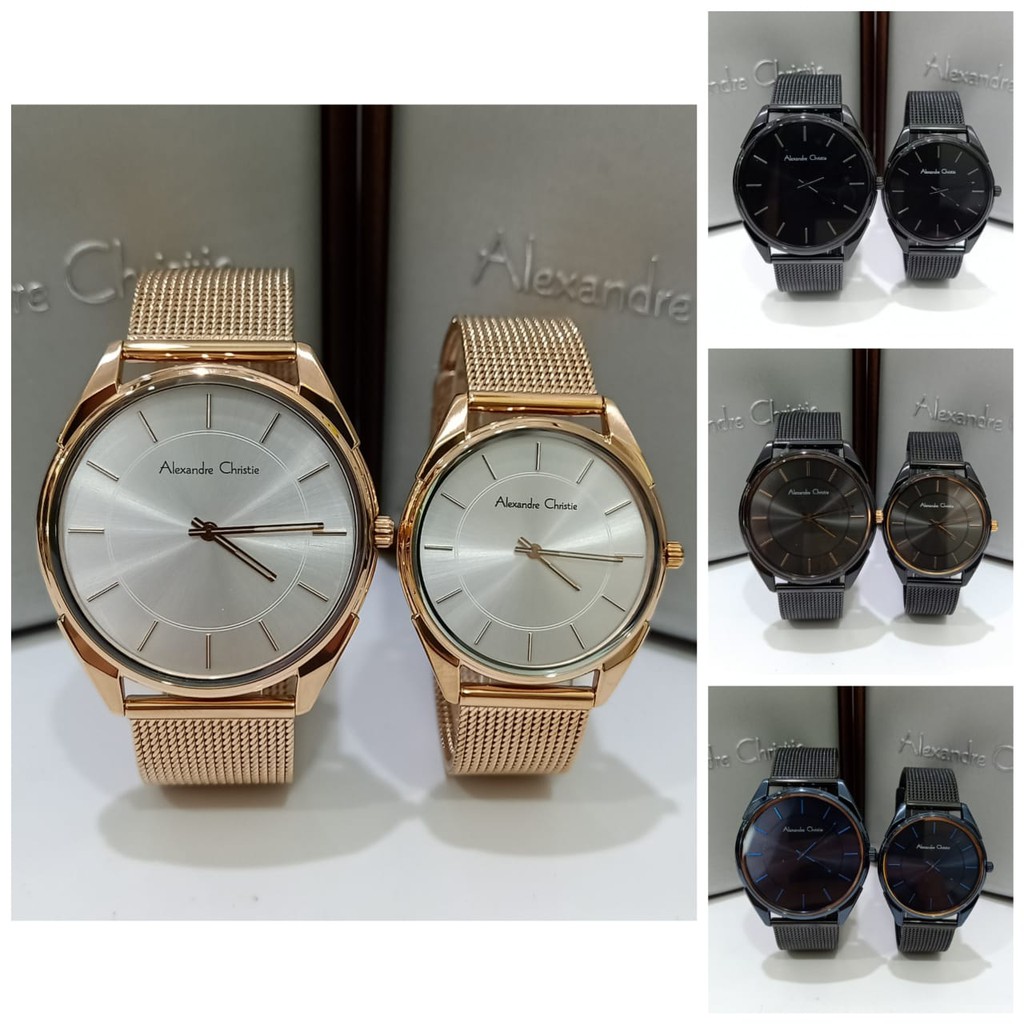 Jam Couple Alexandre Christie AC8626 AC 8626 Original Garansi Resmi Alexander Christie Free Baterai