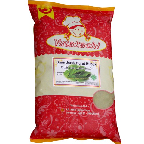 MURNI Daun Jeruk Purut Bubuk 1Kg Yutakachi / Kaffir Lime Leaf Powder / Lime leaves Powder / Bumbu Rempah Bubuk Murni Kualitas Premium Pusat Bumbu