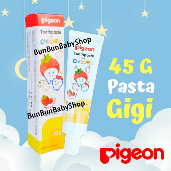 PIGEON Pasta Gigi Anak Odol Bayi Toothpaste New Born Murah Perlengkapan Mandi Baby Baru Lahir 45g