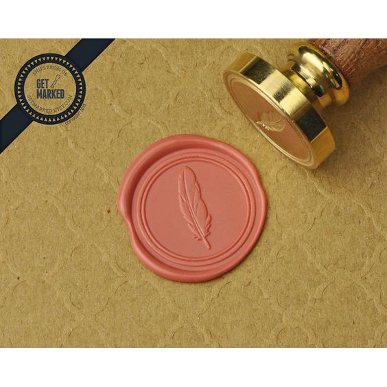 

SEAL WAX STAMP / Feather - Wax Seal Stamp