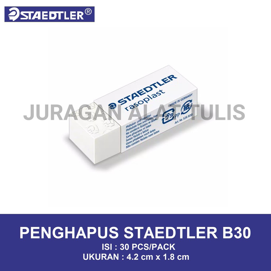 

PENGHAPUS / STIP / ERASER STAEDTLER B30 PUTIH BESAR