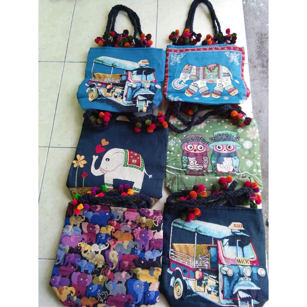 Tas Hmong selempang thailand / hmong tenun / Tas Gajah Thailand Murah / Tas Etnik