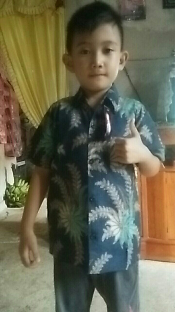 Kemeja Batik Anak / Hem Anak Pendek Laki Laki Motif Ulir 1-10 Tahun