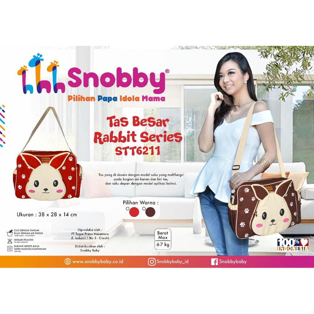 TAS BESAR - KECIL SERIES RABBIT - SNOBBY TAS PERLENGKAPAN BAYI STT6210 STT6211 STT6203 STT6204