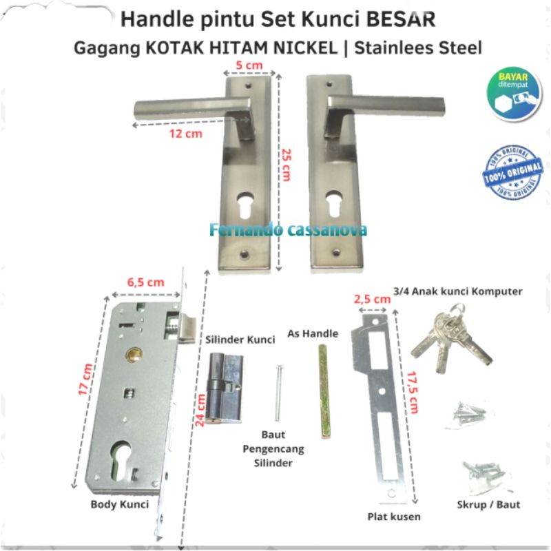 Handle Set Kunci Ukuran Besar 25 cm / Bodi Ongkel / gagang