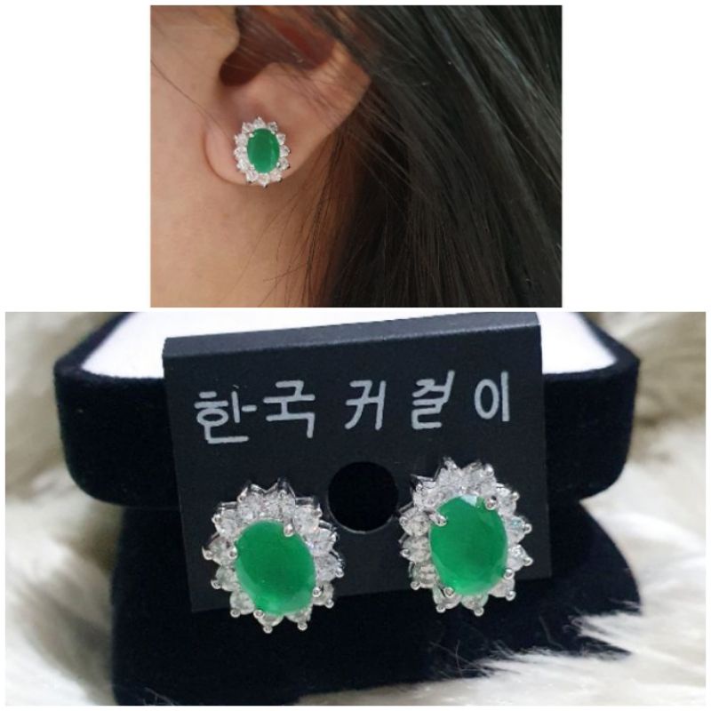 Anting Silver925 Perak Premium Quality Mata kilau Anti Karat anti alergi anting premium N-159