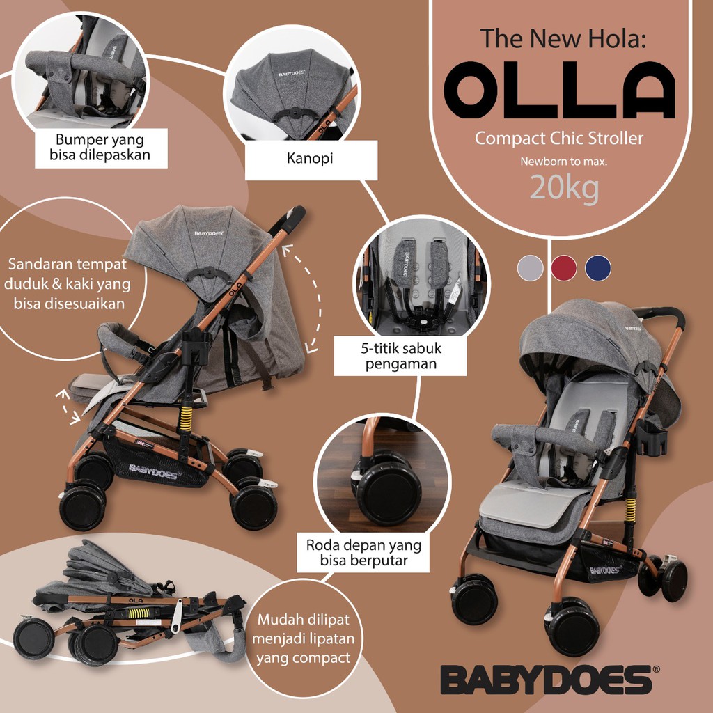 Stroller Babydoes Baby Does Olla , Olla R , Olla CX (dulu namanya Hola R)