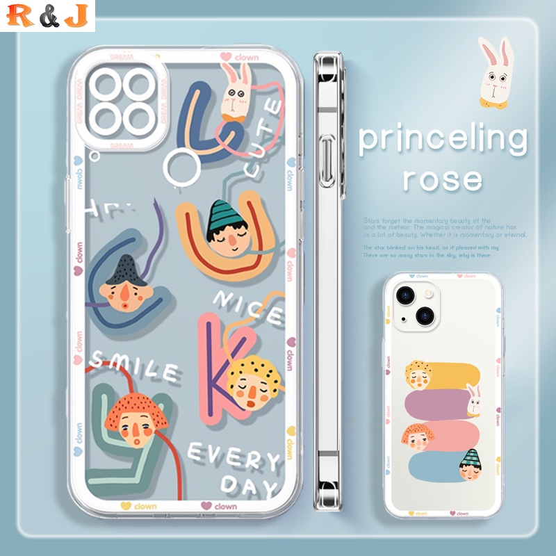 Casing TPU OPPO A55 A16 A16K A16E A15 A96 A95 A74 A54 A12 A7 A3S A5S A52 A92 A53 A94 A31 F9 A1K A37 F11 Reno 7z Motif Kartun 5F