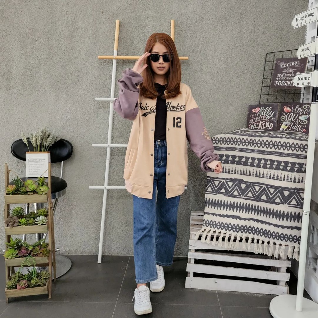 FAICANEKCA 12 Jacket Varcity Baaseball | Unisex Jacket | Fashion Terkini Korean Style