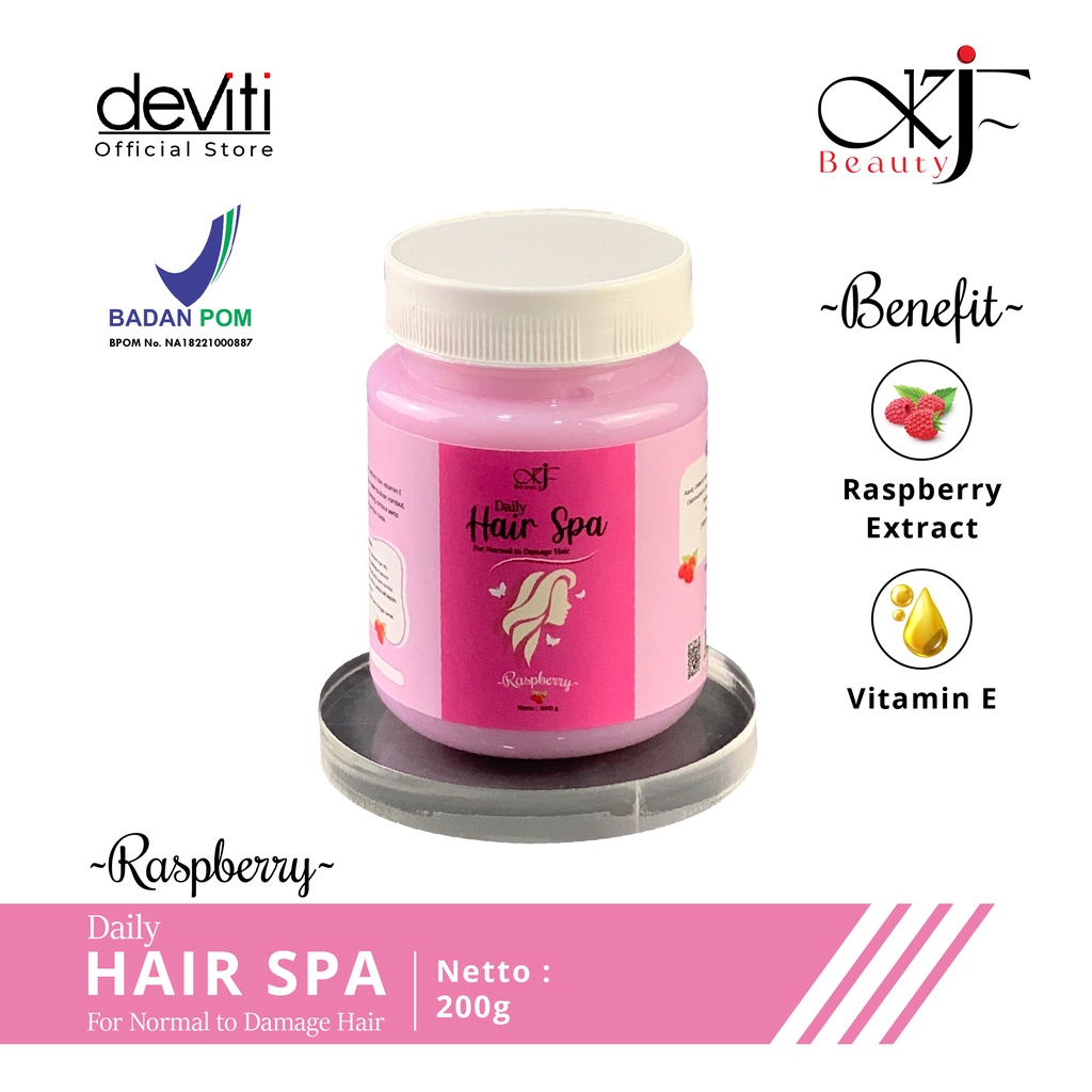 KJF Hair Spa Raspberry Perawatan Akar Rambut Rusak Bercabang